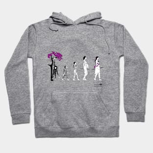 Timeline of Human Evolution: Women - light background Hoodie